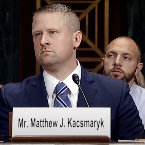 Matthew Kacsmaryk at his confirmation hearing on Capitol Hill in 2017.