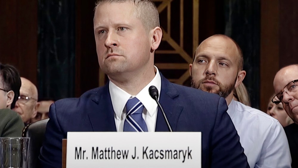Matthew Kacsmaryk at his confirmation hearing on Capitol Hill in 2017.