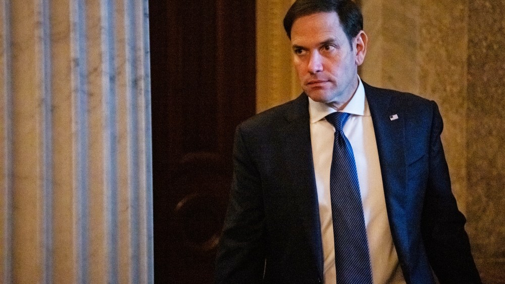 Sen. Marco Rubio, R-Fla., walks through Capitol on Dec. 15, 2022.