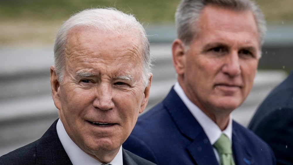 President Joe Biden and Speaker of the House Kevin McCarthy, R-Calif., in Washington on March 17, 2023.