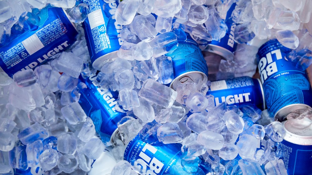 Cans of Bud Light beer in Atlanta in 2017.