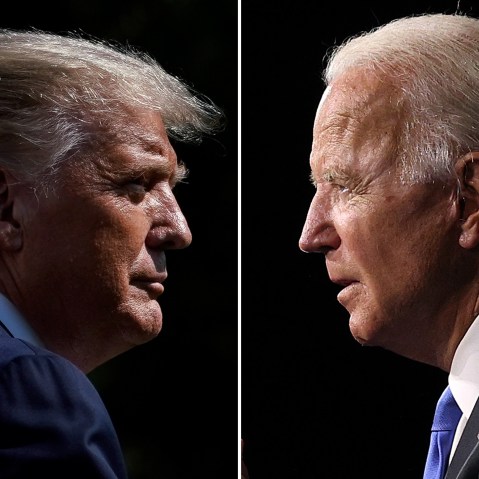 Former President Donald Trump and President Joe Biden.