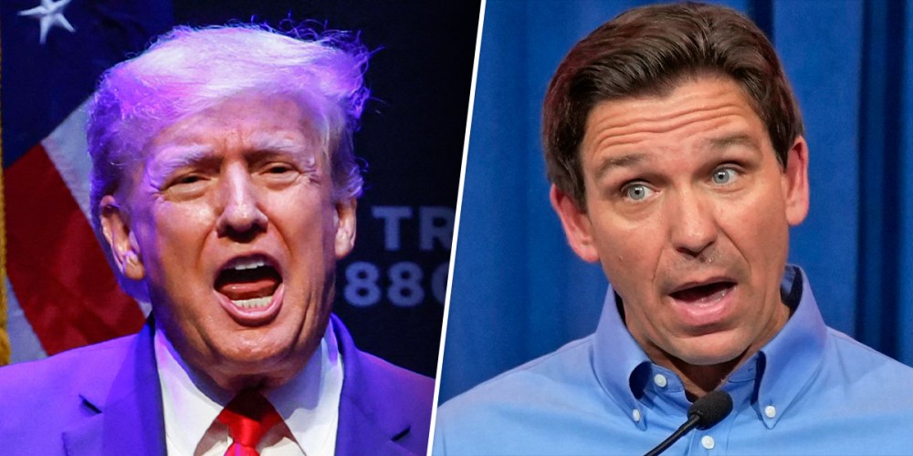 Former President Donald Trump and Florida Gov. Ron DeSantis.