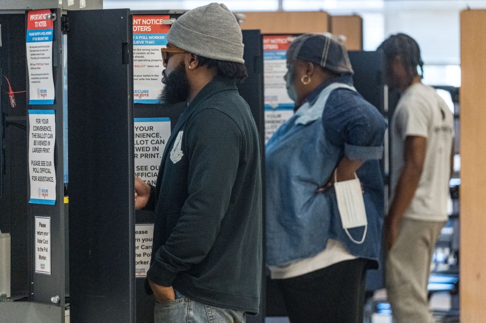 People cast their ballots during the midterm elections in Atlanta