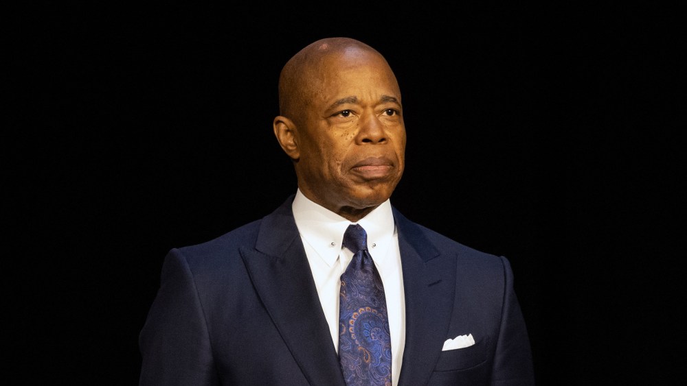 New York City Mayor Eric Adams at a New York City Police Academy graduation ceremony on April 24, 2023.