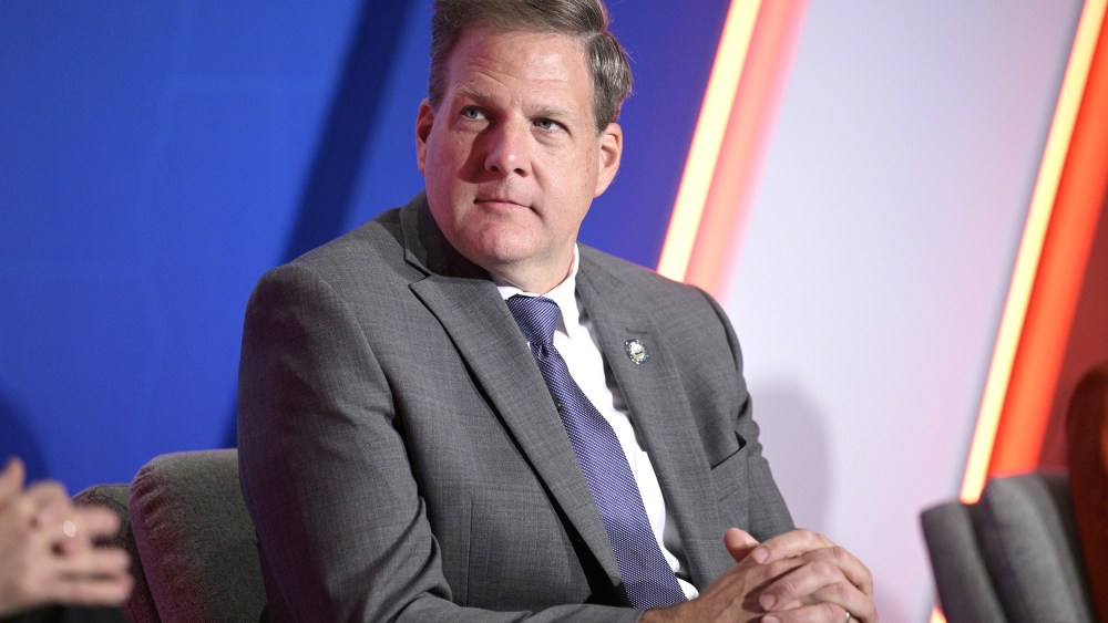 FILE - New Hampshire Gov. Chris Sununu takes part in a panel discussion during a Republican Governors Association conference on Nov. 15, 2022, in Orlando, Fla. Govs. Brian Kemp of Georgia and Sununu on Thursday, Dec. 15, immediately banned the use of TikTok and popular messaging applications from all computer devices controlled by their state governments, saying the Chinese government may be able to access users' personal information.