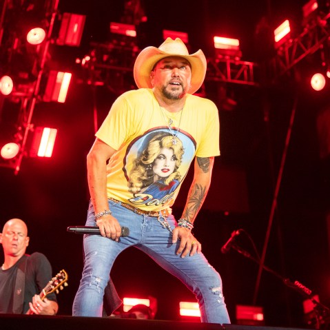 Jason Aldean performs during CMA Fest 2022 on Thursday, June 8, 2022, at Nissan Stadium in Nashville, Tenn.