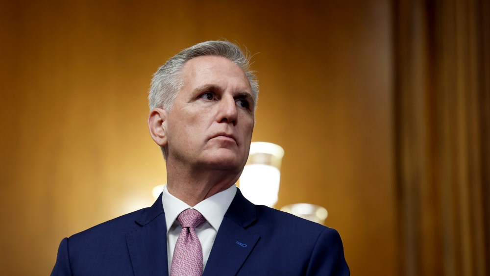 Kevin McCarthy during a news conference at the U.S. Capitol Building