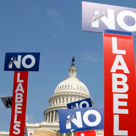 A No Labels rally on Capitol Hill in 2011.