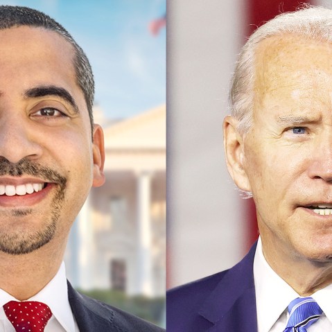 Anchor Mehdi Hasan, President Joe Biden.