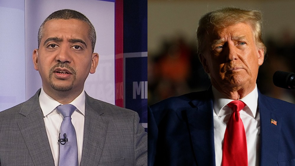 Mehdi Hasan. Former President Donald Trump.
