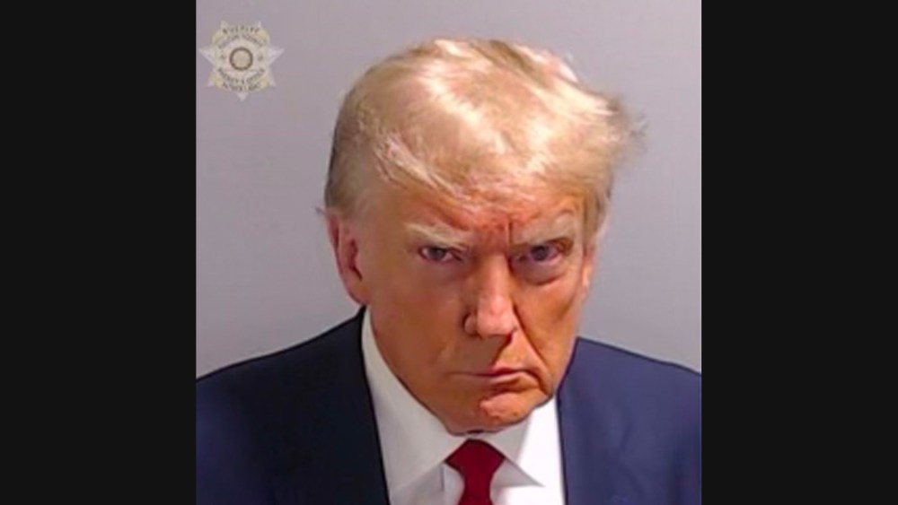 Image: Former President Donald Trump was booked at the Fulton County jail in Atlanta on Aug. 24, 2023.