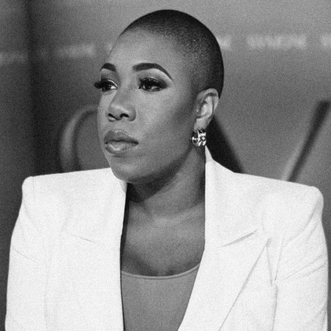 Photo Illustration: Symone Sanders-Townsend and the Texas flag