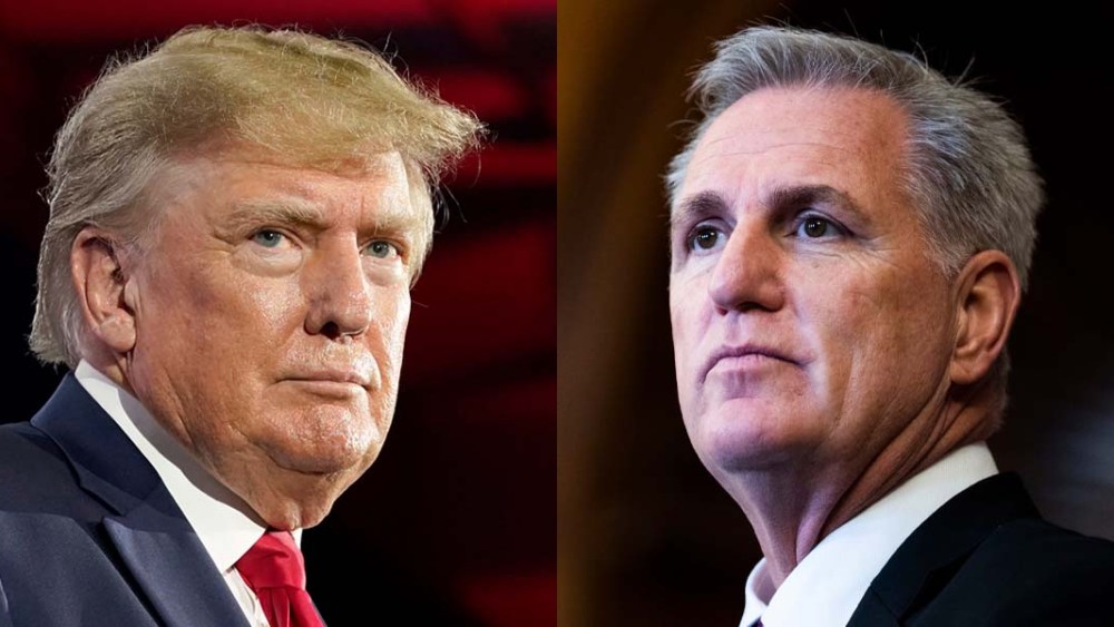 Speaker of the House Kevin McCarthy, R-Calif., former President Donald Trump.