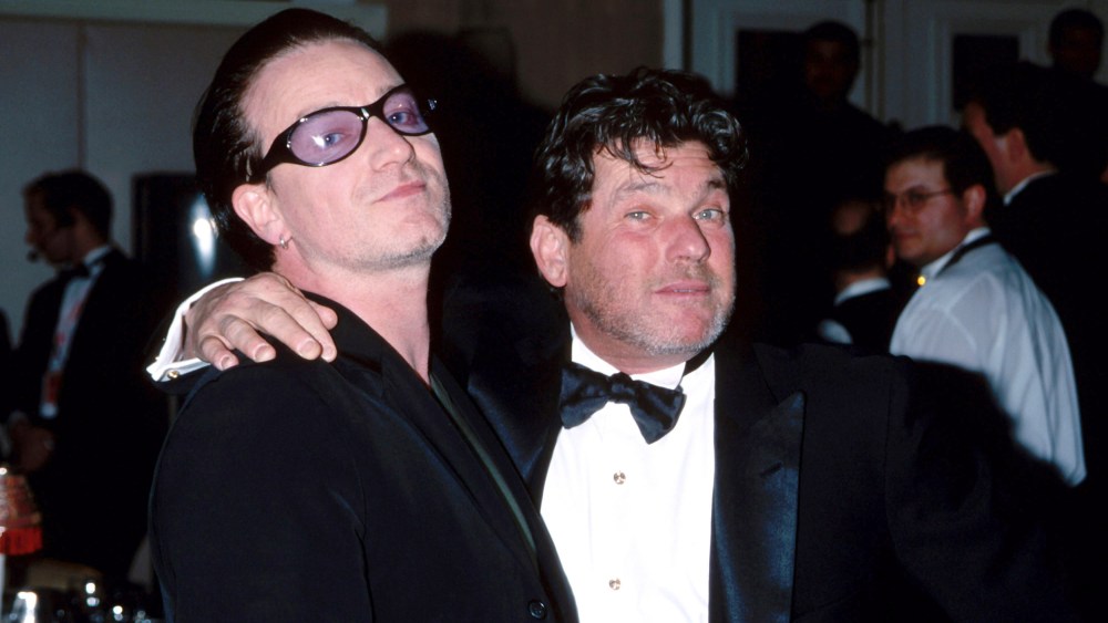 Bono and Jann Wenner at the 14th annual Rock and Roll Hald of Fame induction ceremony