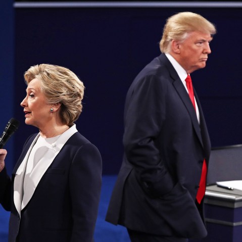 Candidates Hillary Clinton And Donald Trump Hold Second Presidential Debate At Washington University