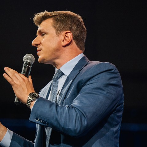 Project Veritas founder James O'Keefe speaks at the Conservative Political Action Conference in 2021.