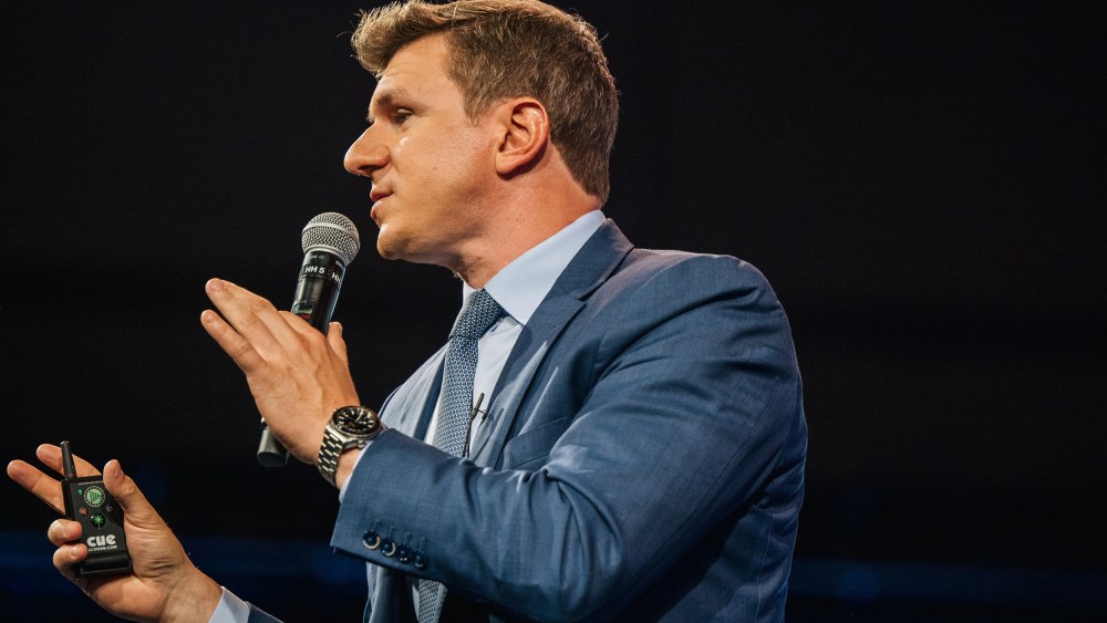 Project Veritas founder James O'Keefe speaks at the Conservative Political Action Conference in 2021.