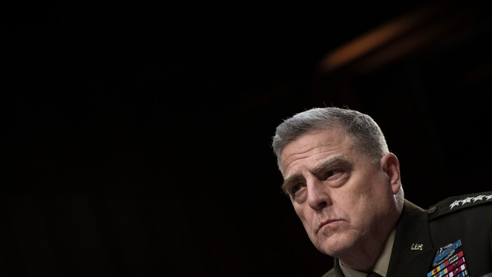 Mark Milley testifies during a Senate Armed Services Committee hearing