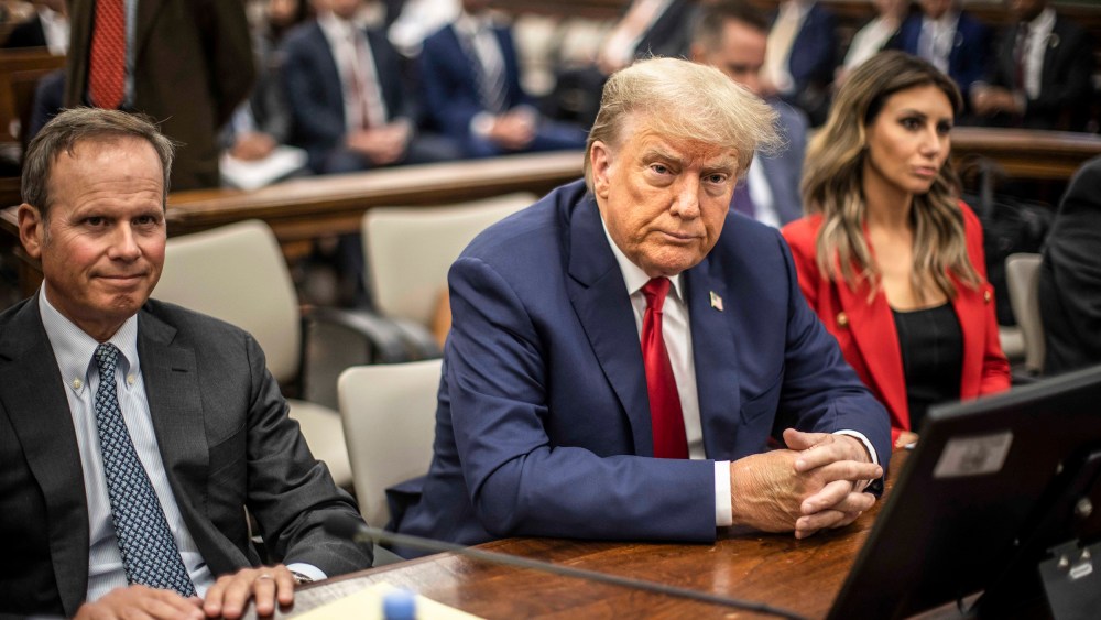 Former President Donald Trump appears in court in New York on Oct. 3, 2023.