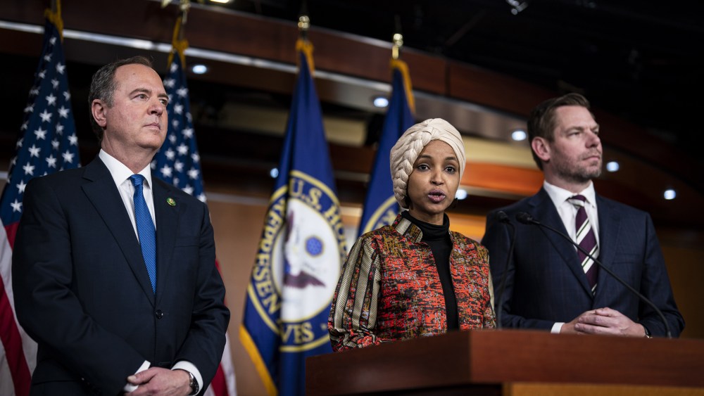 Democratic Representatives Schiff, Swalwell, And Omar News Conference On Committee Assignments