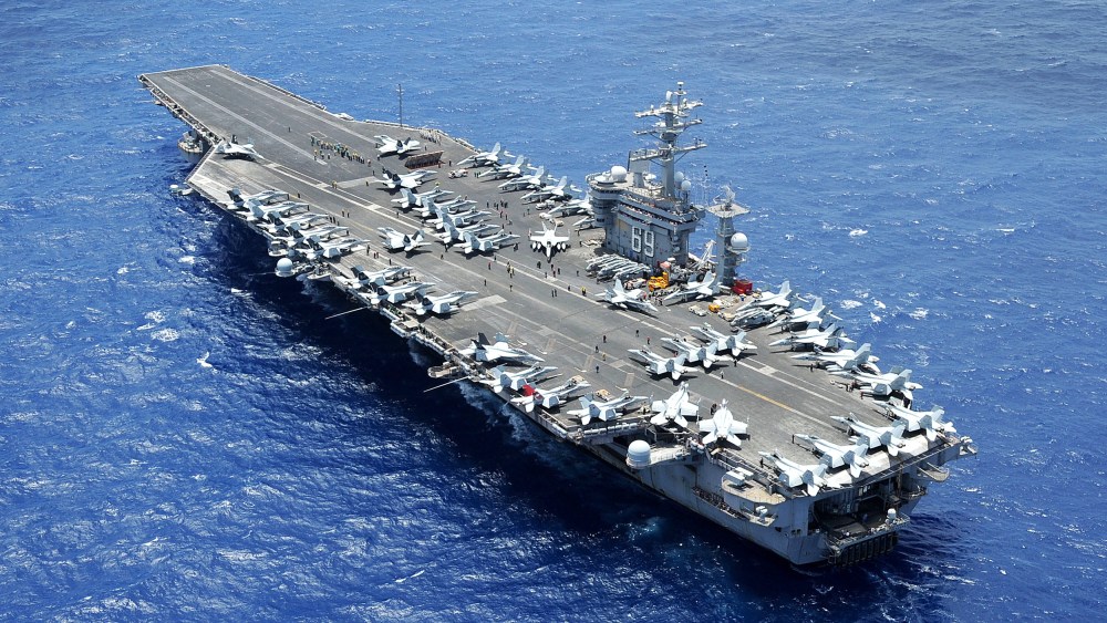 USS Eisenhower operations at sea aircraft carrier