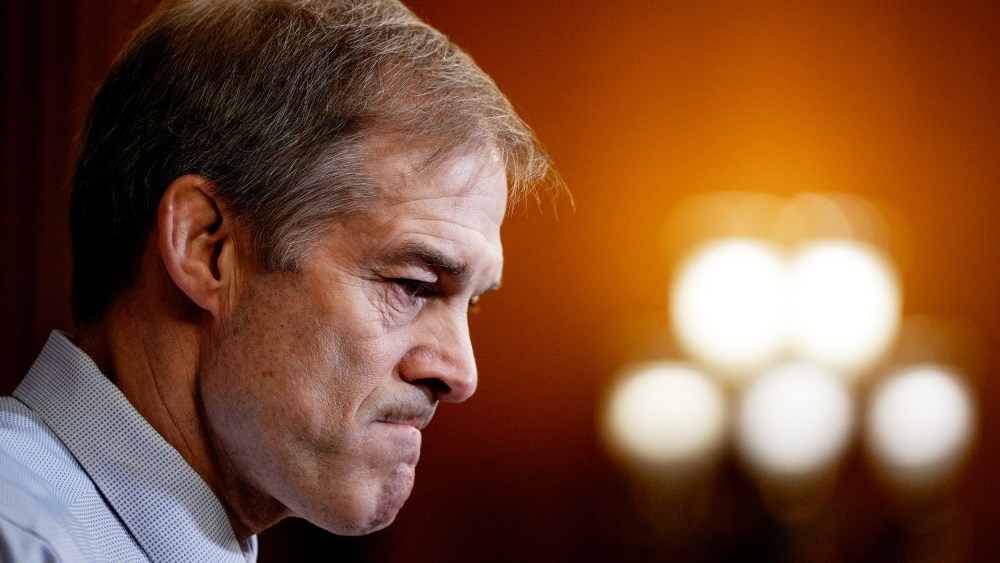 Rep. Jim Jordan, the Republican Speaker designee, holds a press conference at the U.S. Capitol on Friday in Washington, DC.