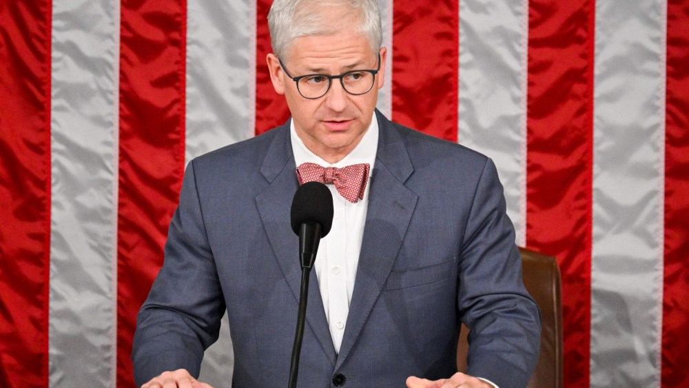 House Speaker Pro Tempore Rep. Patrick McHenry, R-N.C., calls for recess after a vote on a new speaker.