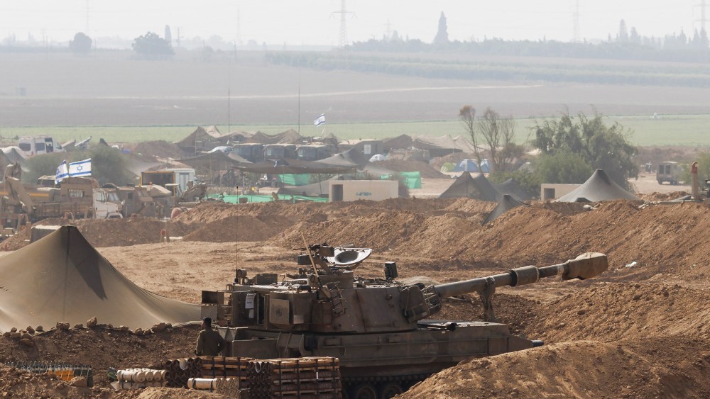 Israeli army positions close to the Gaza border on Oct. 26, 2023 in Southern Israel.