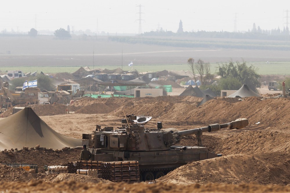 Israeli army positions close to the Gaza border on Oct. 26, 2023 in Southern Israel.