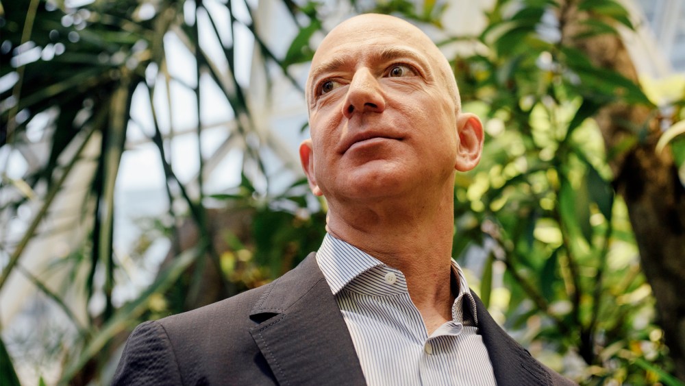 Jeff Bezos during the grand opening at the Amazon Spheres in Seattle, Wash. on January 29, 2018.