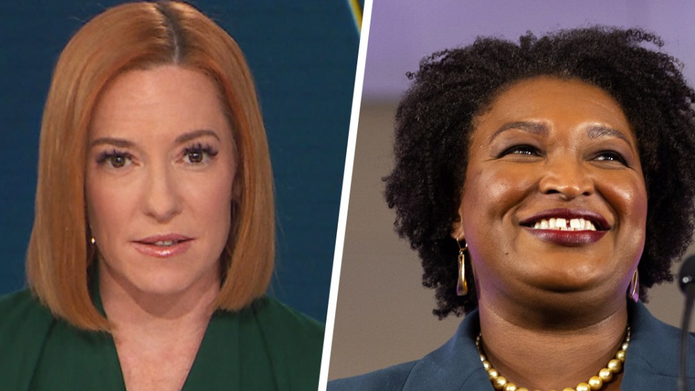 Jen Psaki and Stacey Abrams.