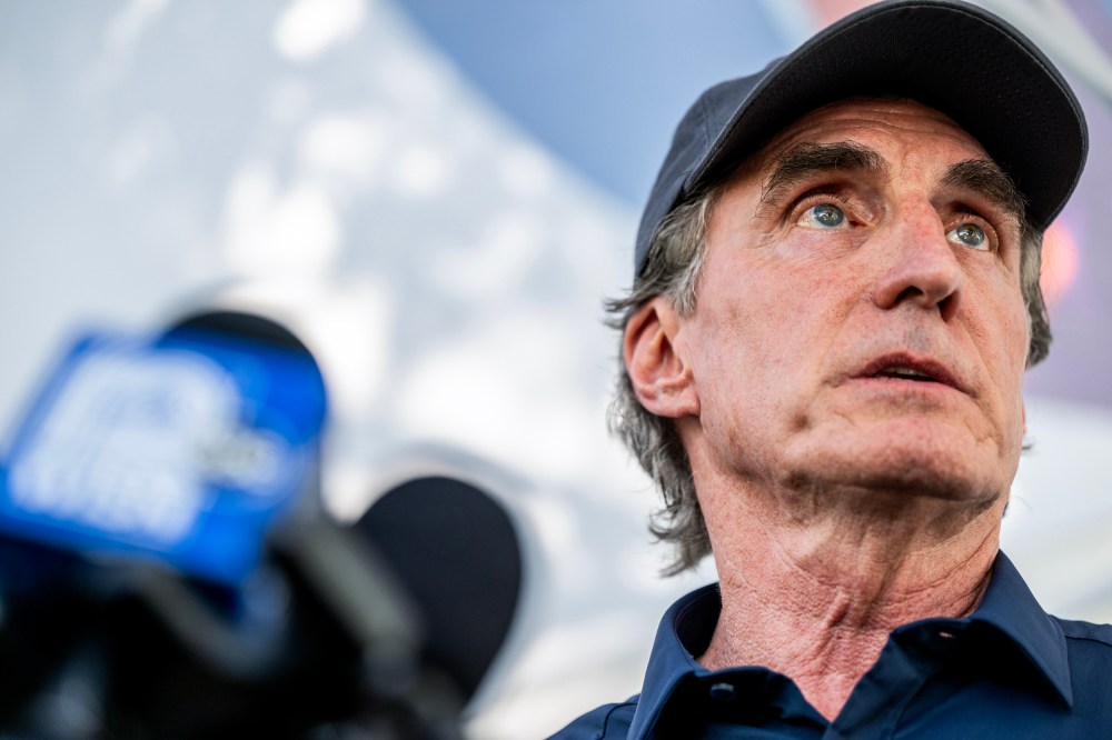 North Dakota Gov. and Republican presidential candidate Doug Burgum in Des Moines, Iowa. on Aug. 10, 2023.