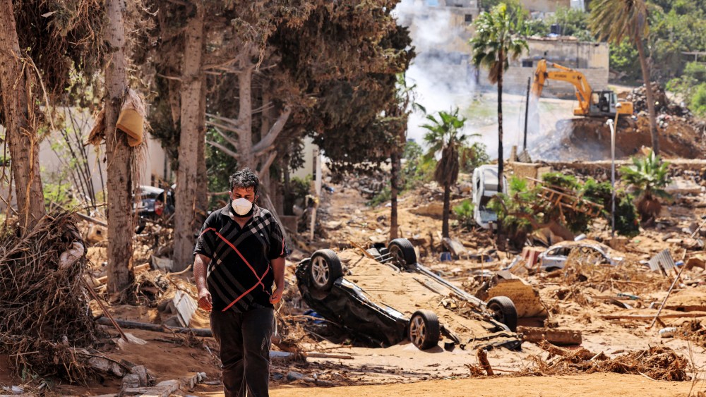 The aftermath of deadly flash floods in Derna, eastern Libya, on Sept. 18, 2023.