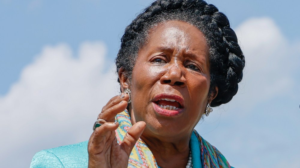 Rep. Sheila Jackson Lee, D-Texas, speaks during at a news conference in 2022.
