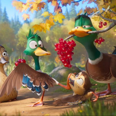 Pam, from left, Dax, Gwen and Mack in "Migration."