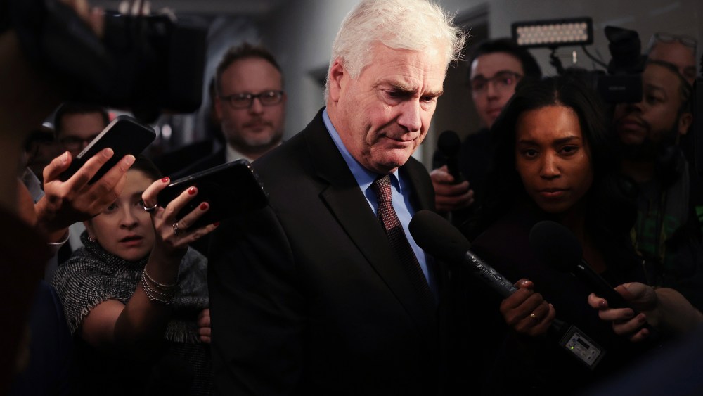 Tom Emmer R-Minn., speaks to reporters.