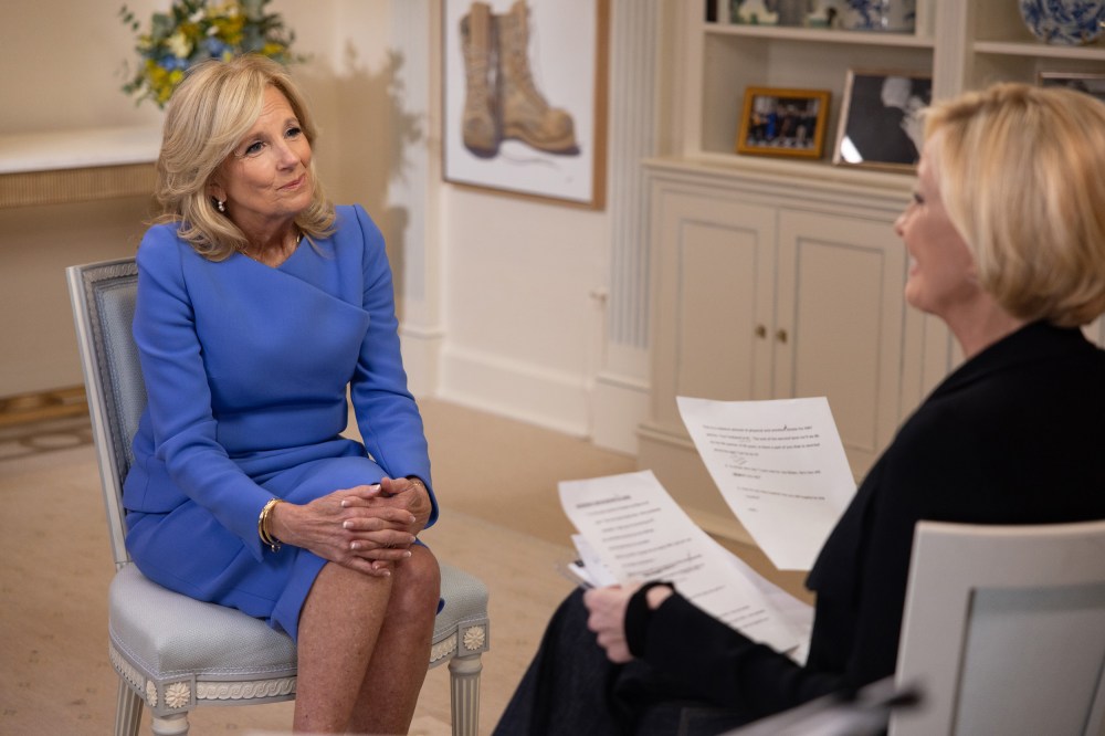First lady Jill Biden talks with Mika Brzezinski.