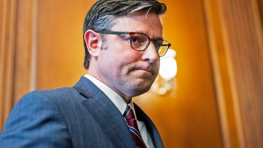 House Speaker Mike Johnson at the Capitol on Dec. 5, 2023.