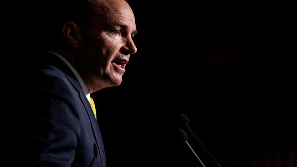 Sen. Mike Lee, R-Utah, speaks in Washington on Jan. 10, 2024.