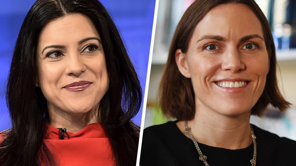 Reshma Saujani, left, and Emily Oster.