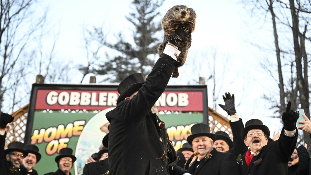 Punxsutawney Phil saw his shadow at a Groundhog Day celebration at the Gobbler's Knob in Punxsutawney, Pennsylvania,  on February 2, 2023.