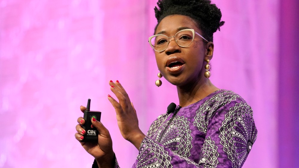 Dr. Joy Buolamwini during 2023 Massachusetts Conference For Women in Boston