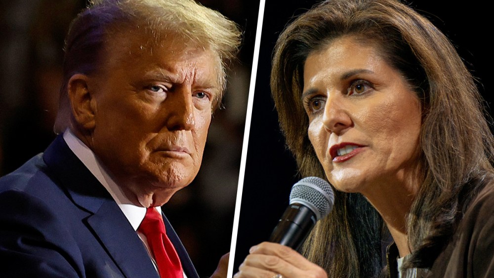 Former President Donald Trump and Republican presidential candidate Nikki Haley.