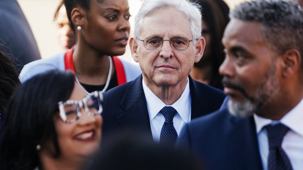 Attorney General Merrick Garland attends the 59th commemoration of the Bloody Sunday Selma bridge crossing