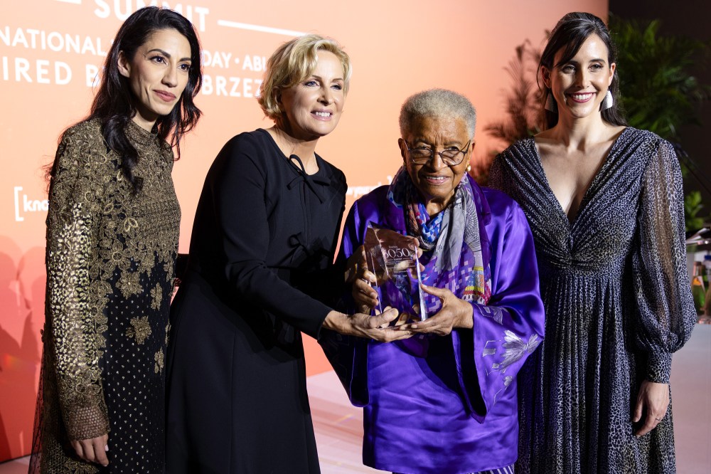 Huma Abedin, Mika Brzezinski, Ellen Johnson Sirleaf, and Maggie McGrath