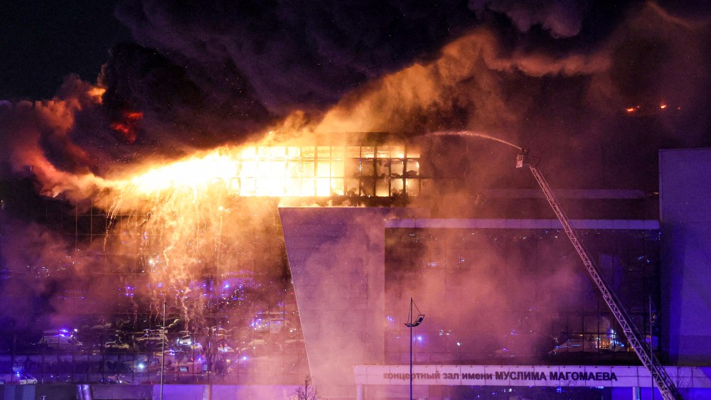 The burning Crocus City Hall concert hall