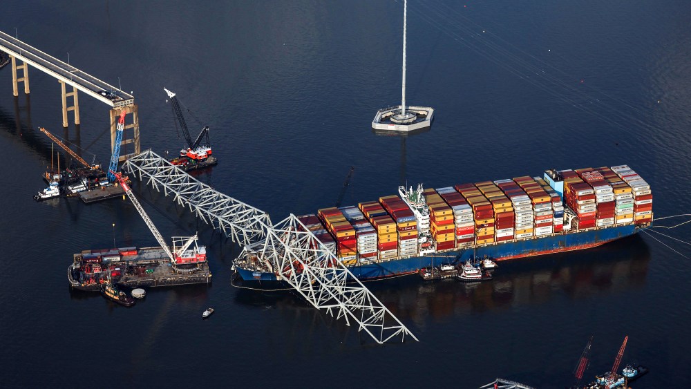 Image: Work Continues At The Collapse Site Of The Francis Scott Key Bridge
