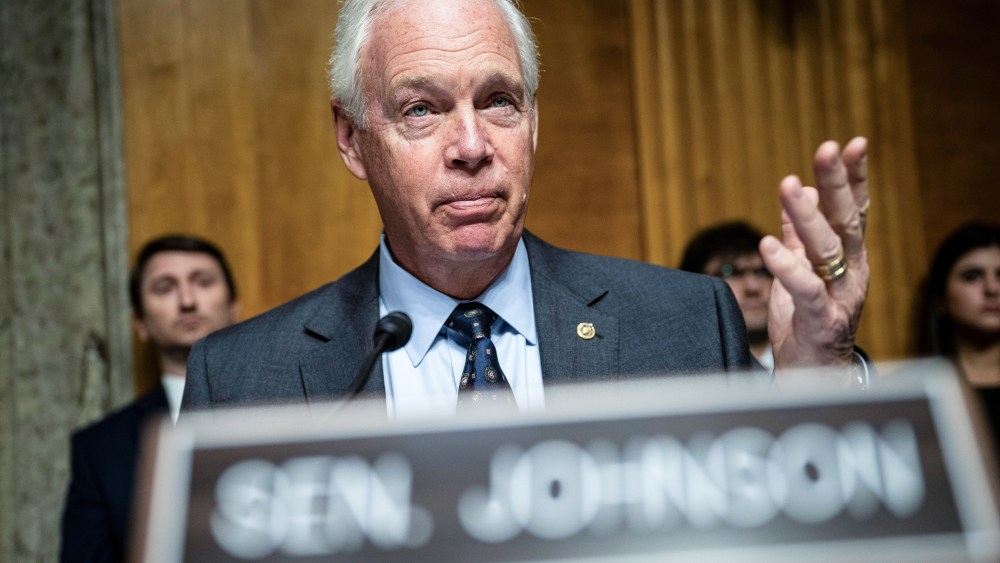 Senator Ron Johnson during a hearing