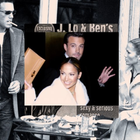Photo Illustration: Images of Ben Affleck and Jennifer Lopez from the early 2000s